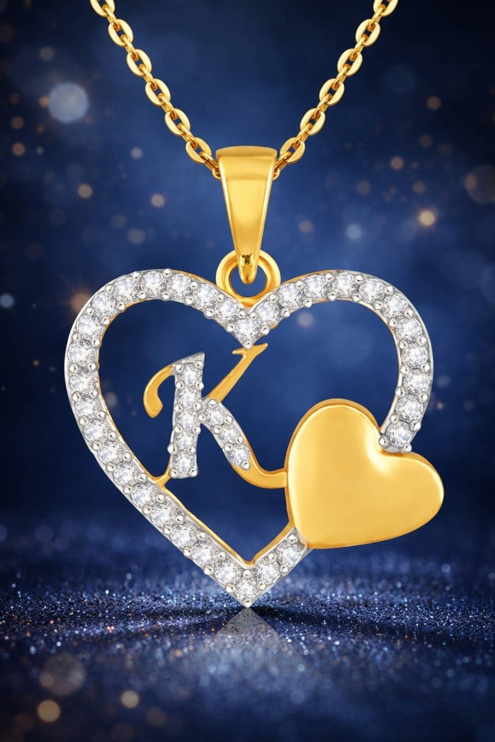 sk jewels Love Heart Pendant 