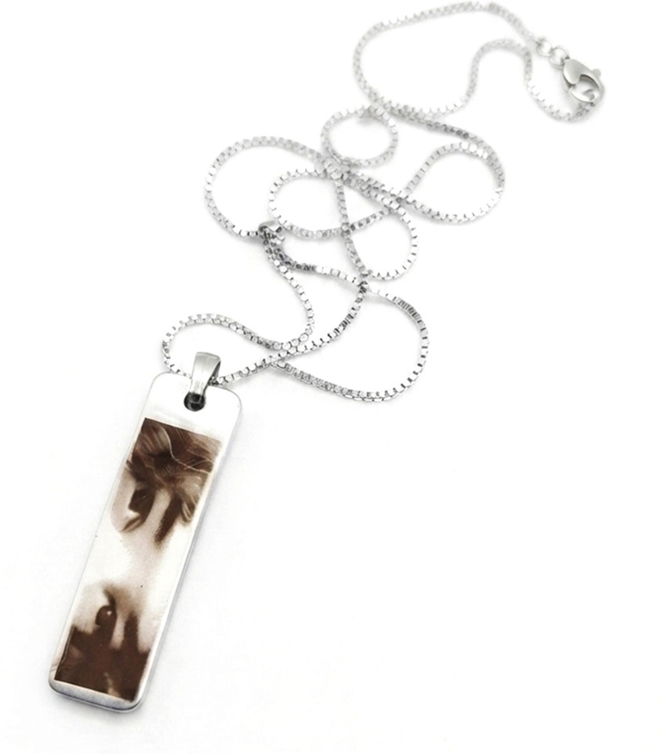 Image of drgiftzone Custom Photo Pendant Silver Stainless Steel Pendant