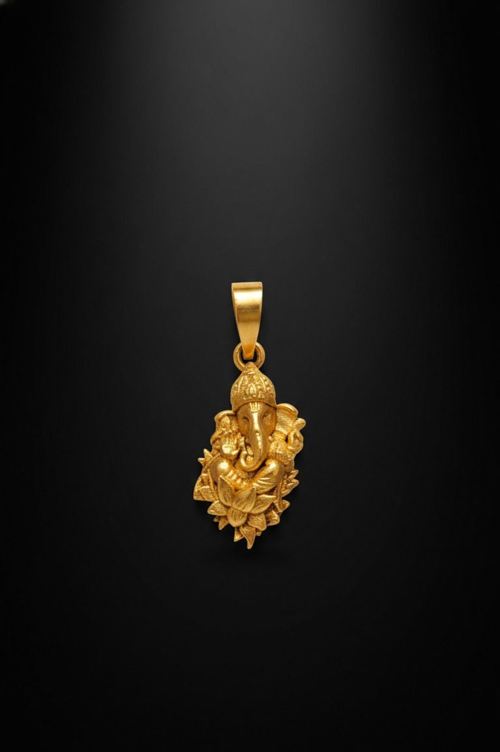 Image of AMRAT NAATH JEWELLERS Lord Ganesha Antique Gold Plated Brass Pendant for Men & Women(Unisex) Gold-plated Brass Locket