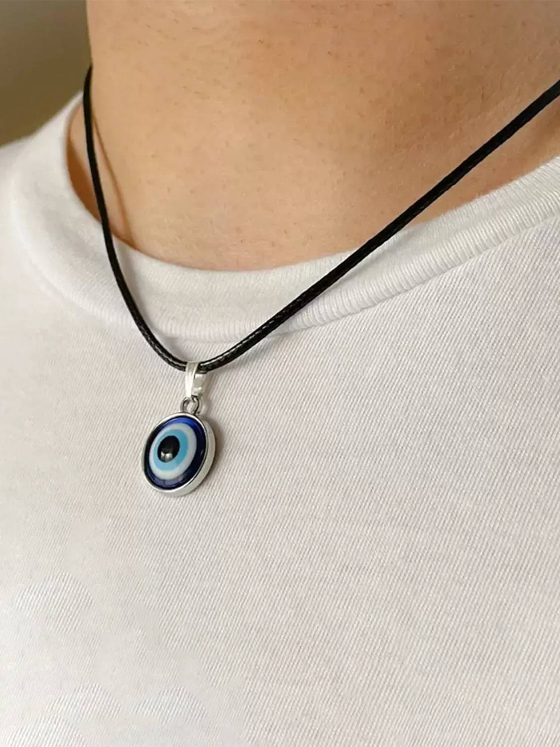 Vivity Turkish Blue Glass Evil Eye Pendant - Image 1