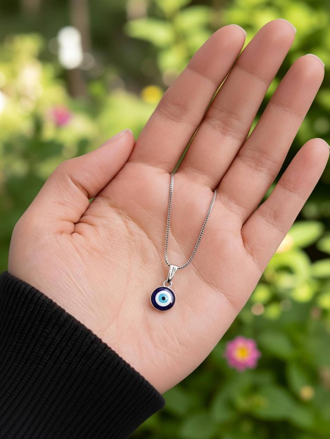 BEWADA JEWELLERS Evil Eye Grace Necklace Alloy Pendant