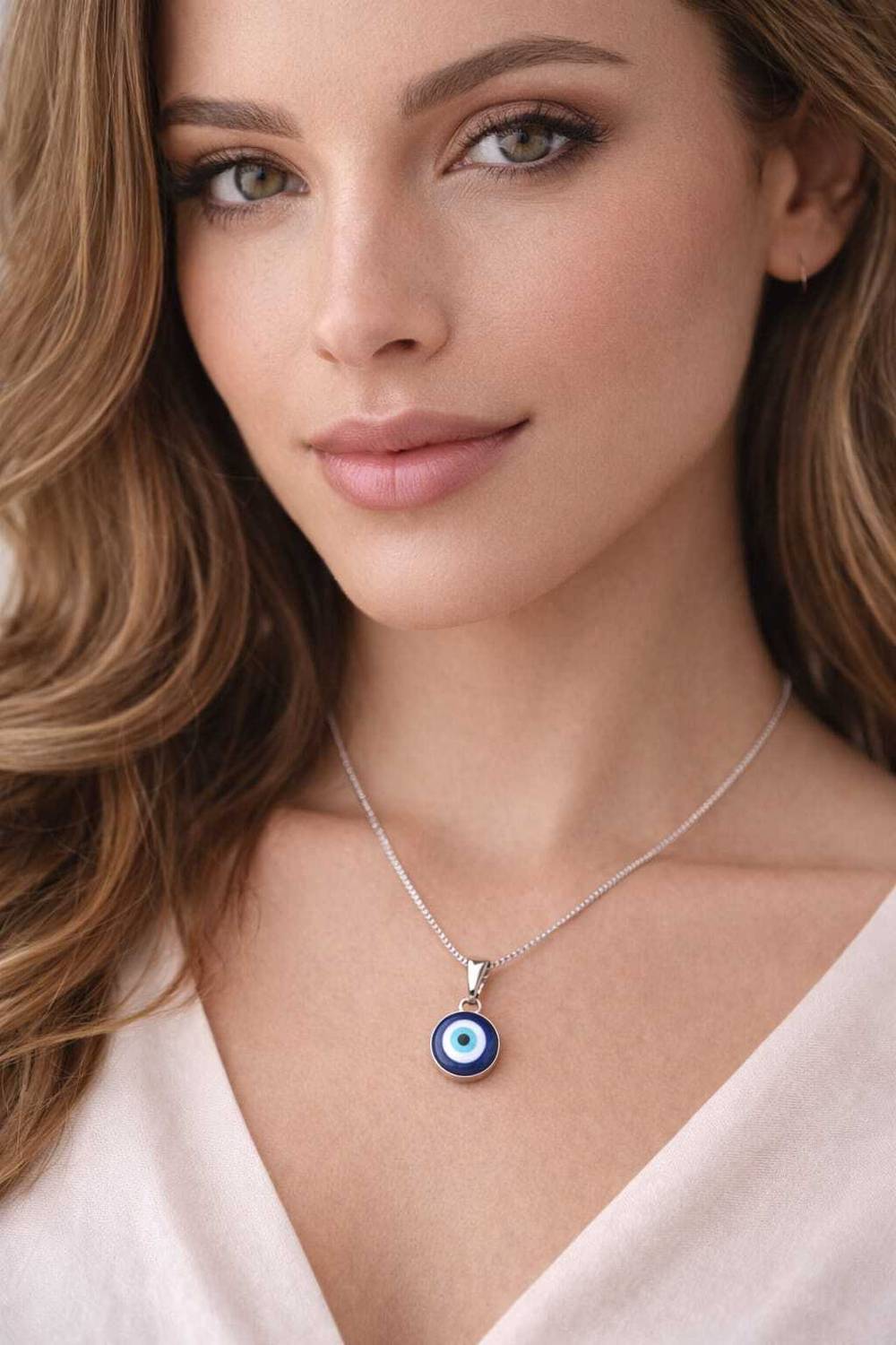 BEWADA JEWELLERS Evil Eye Daily Wear Chain Alloy Pendant