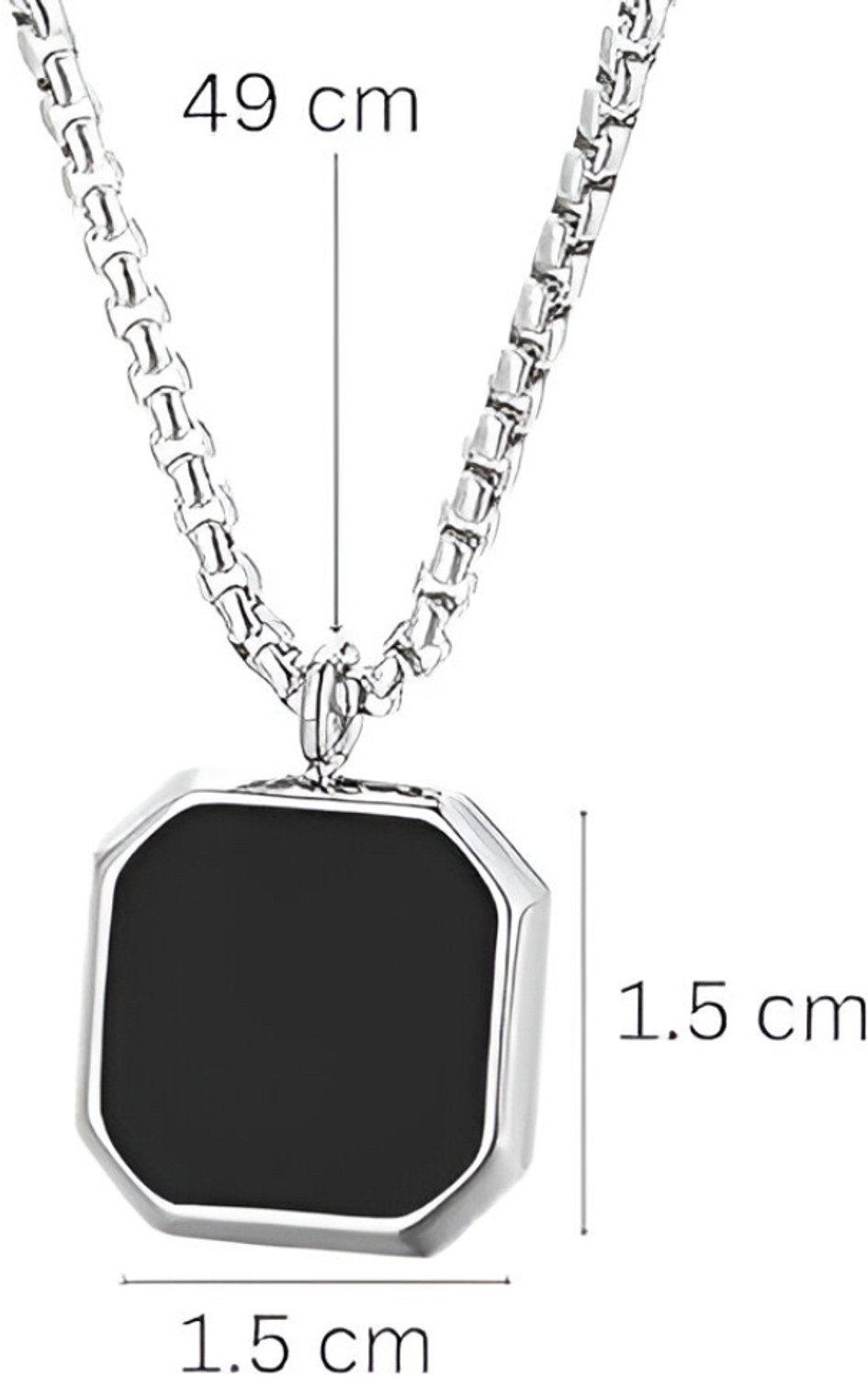 Image of GanPatique (Combo Of 3)- Men's Stainless Steel Pendant Necklace Set | Boys Chain Locket. Rhodium Stainless Steel Pendant Set