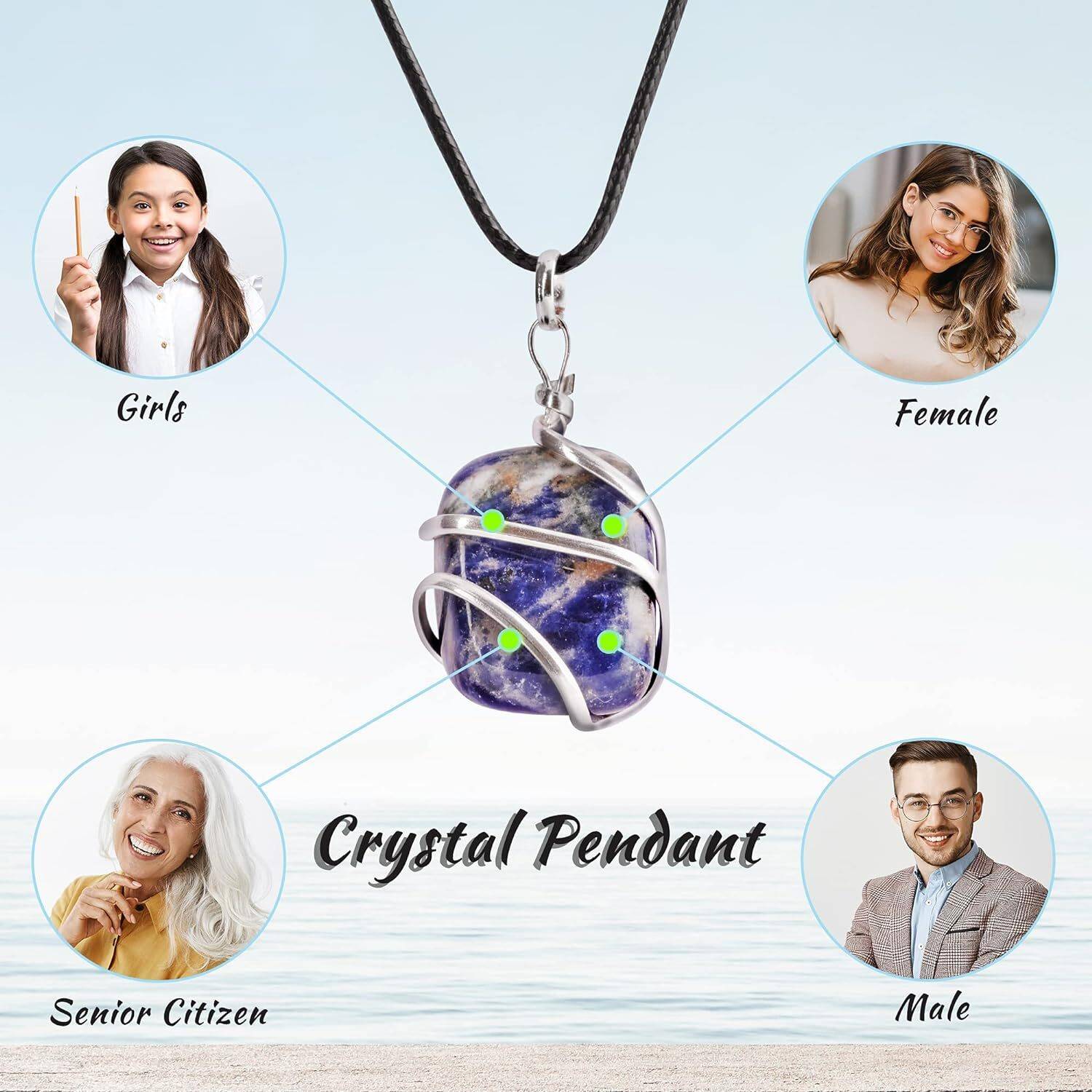 VIBESLE Lapis Lazuli Crystal Necklace - Image 2