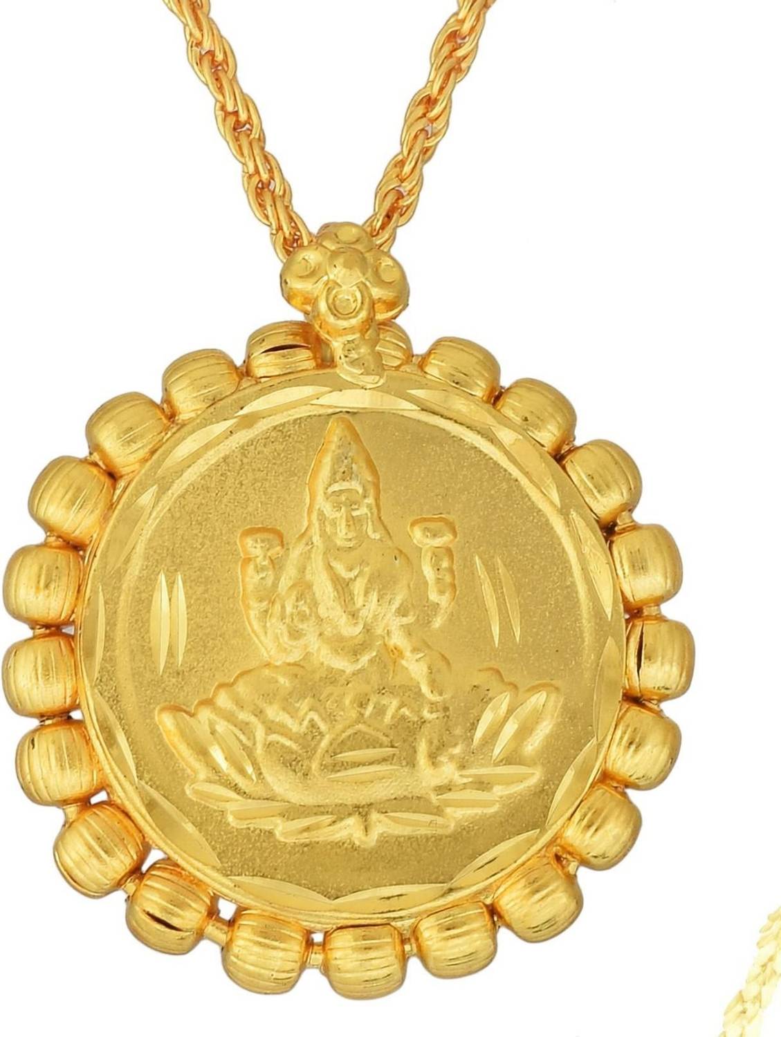 weight lakshmi devi gold pendants