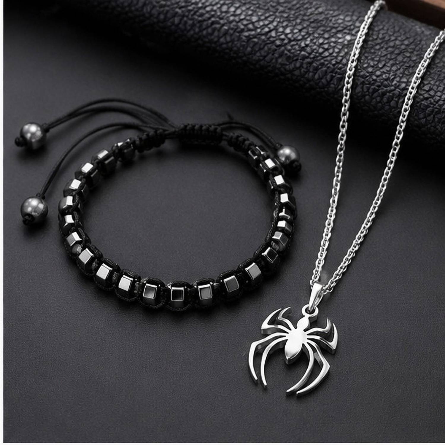 MaAura Silver Spider Pendant Chain - Image 2