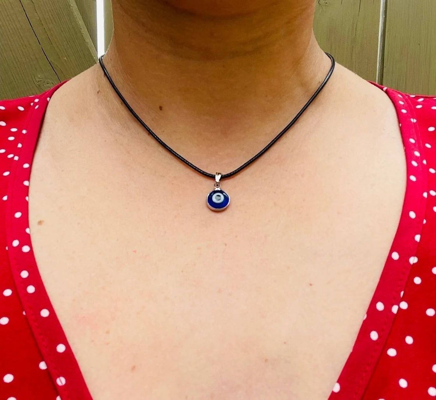 Vivity Turkish Blue Glass Evil Eye Pendant - Image 5