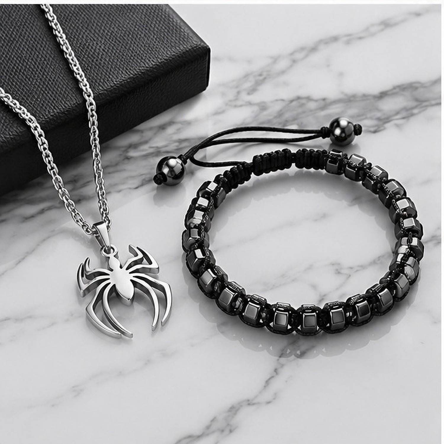 MaAura Silver Spider Pendant Chain - Image 3