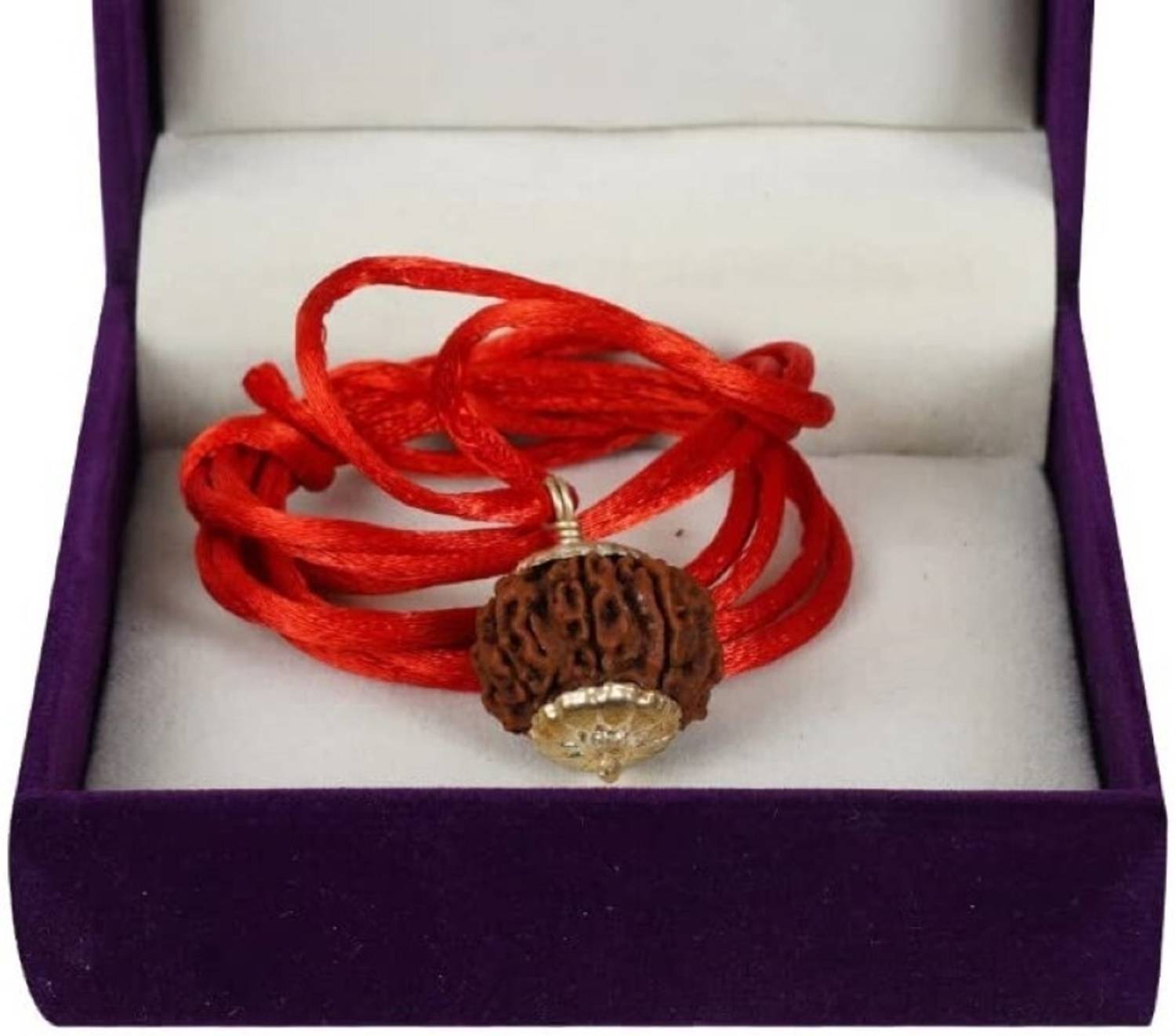HAPPY CREATION 7 Mukhi Rudraksha Original Natural Nepali A1 Beads Seven Face Rudraksha Wood Pendant