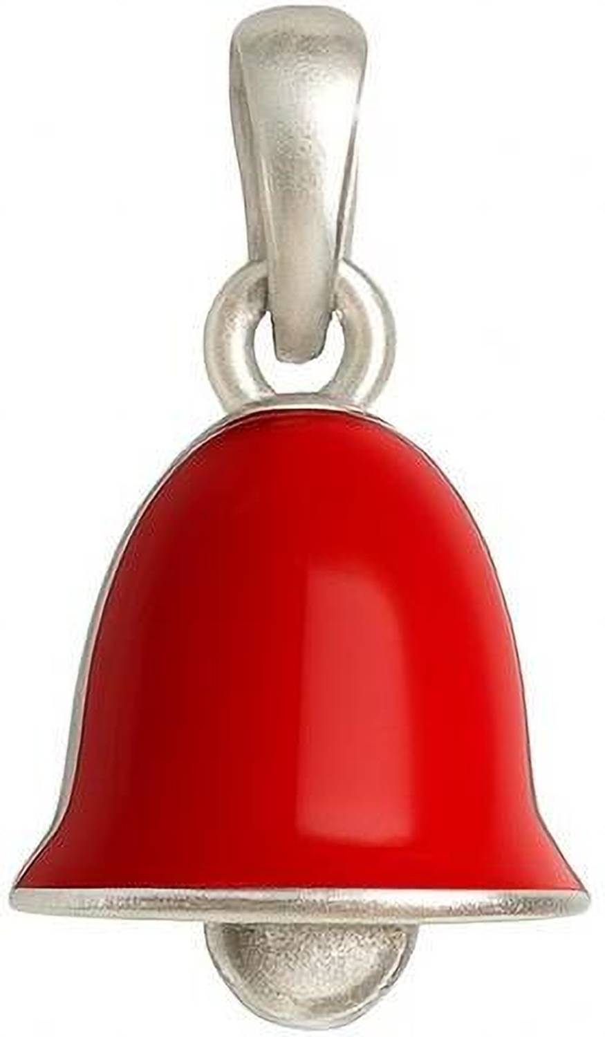 925 SILLER 925 Pure Silver Bell Pendant Rhodium Sterling Silver Pendant