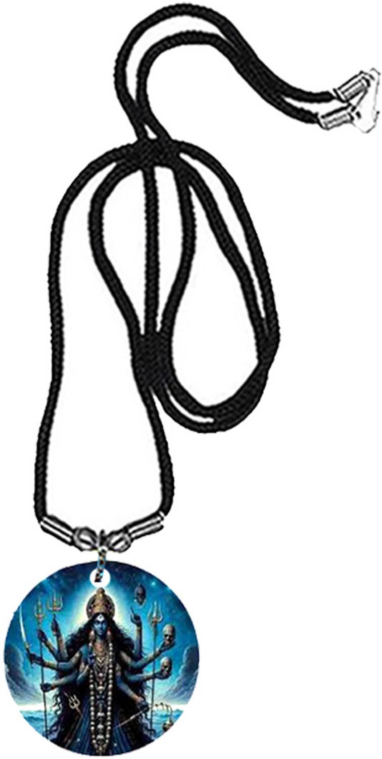 Abhiora Fashion Maa Kali Mahakali Acrylic Pendant with Cord Chain | Spiritual Devotional Jewelry Acrylic Pendant