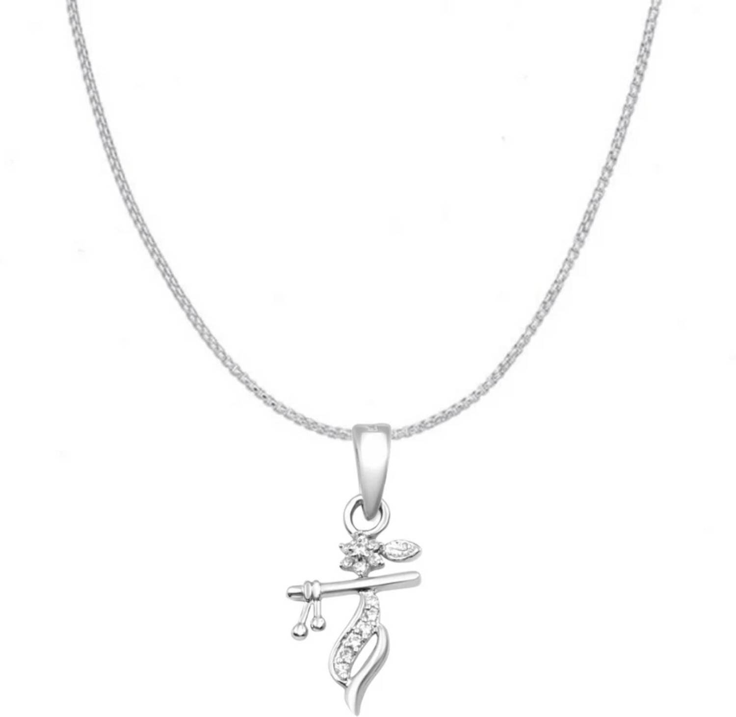Zarkan 925 Silver Krishna Bansuri Pendant - Image 3
