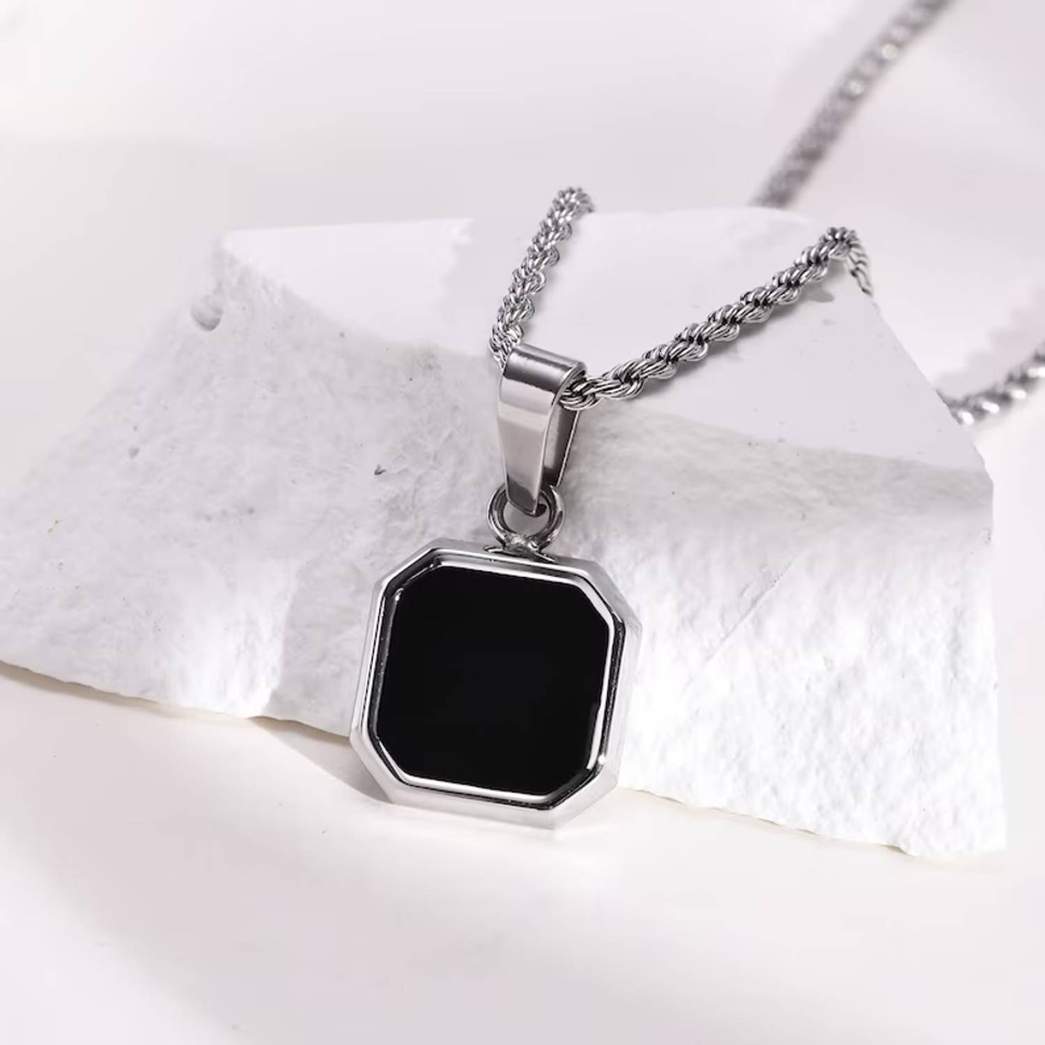 S♡m Bless me SQUARE Pendant for Women and Men, Locket for Girl and Boy