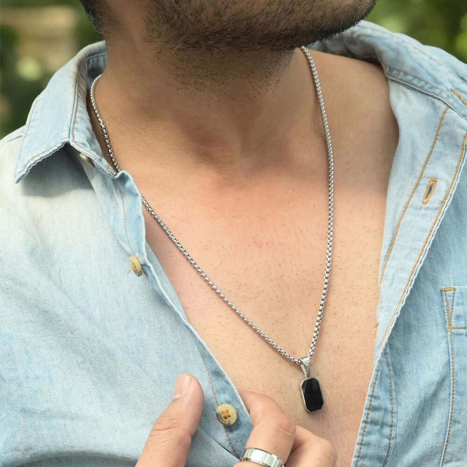 Image of SILVERISH Stainless Steel Silver Silver Jewellery Set