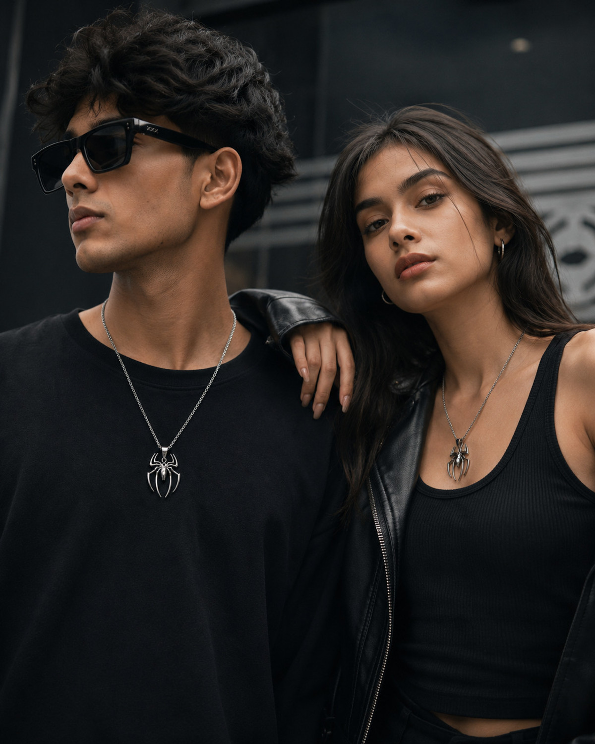 Image of Thenexcart Spider Design Stainless Steel Pendant Necklace for Men & Boys Stainless Steel