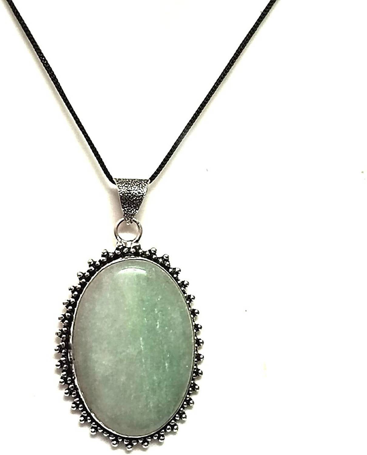 AIR9999 Green Aventurine Designer Crystal Pendant For Men & Women Reiki Healing Crystal Crystal Pendant