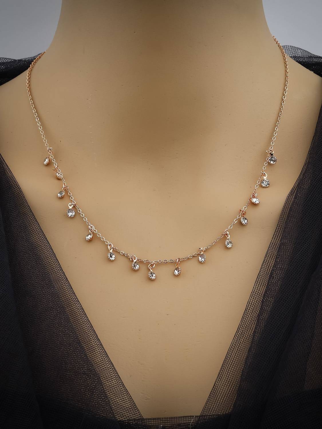 Bhumi09 Micro Gold Plated Necklace Chain For Women/Girls Stylish Agate Gold-plated Plated Brass Necklace