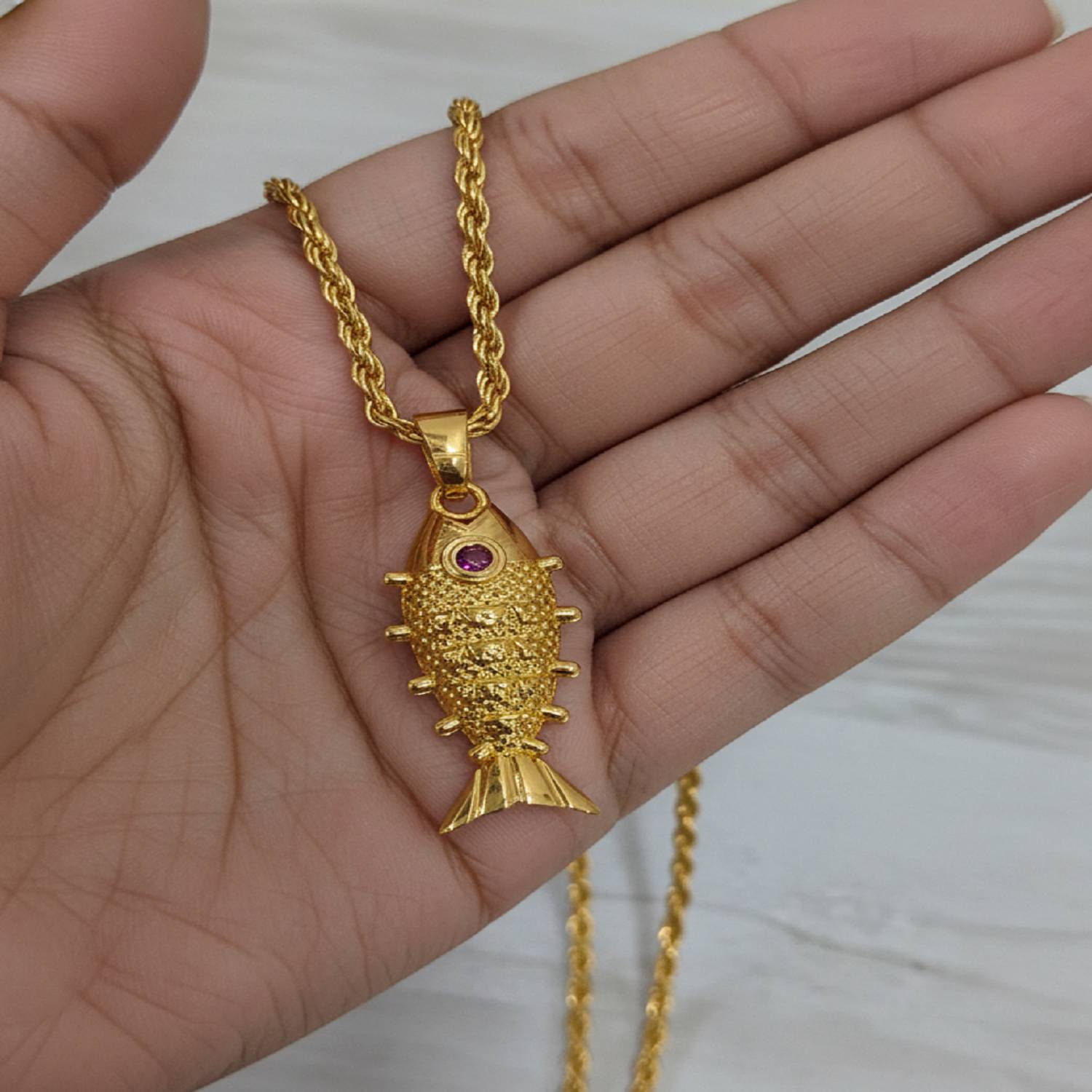 aklina 1Gm gold loket set Gold-plated Alloy Locket Set