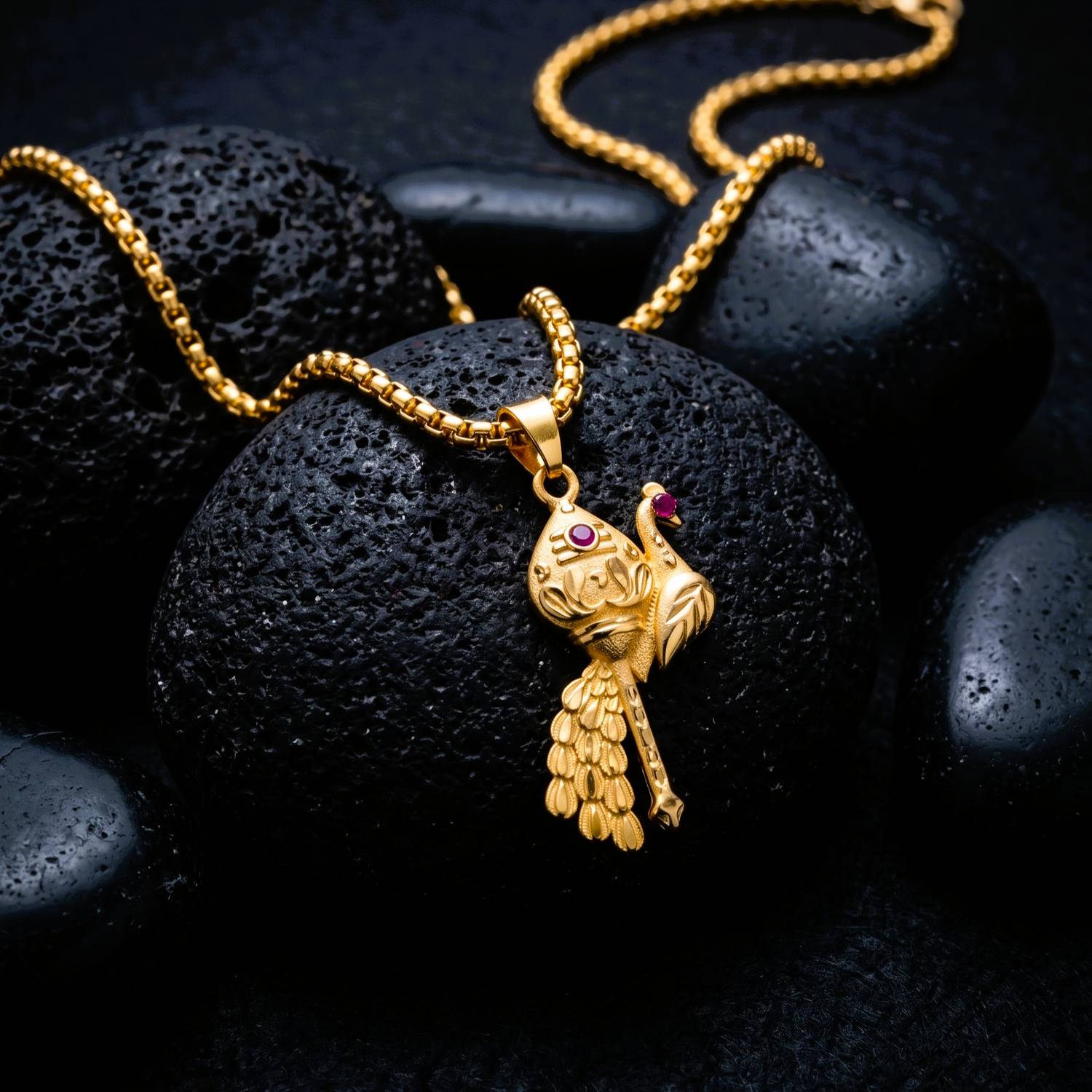 aklina Religious Symbols Locket Set for 1 gm Gold-plated Brass Locket Set
