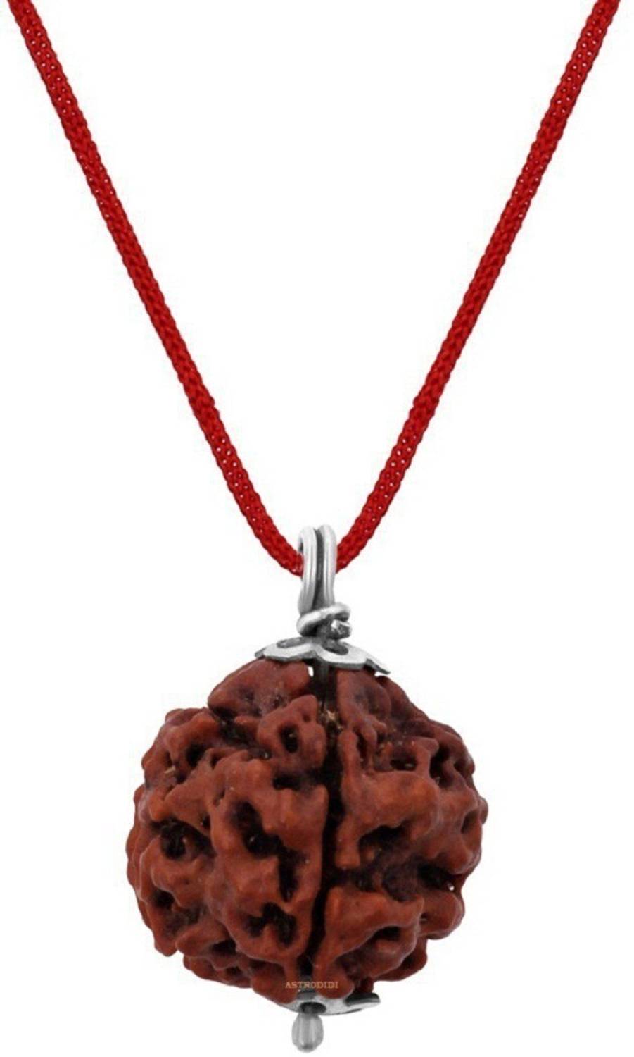 3SIX5 4 Mukhi Rudraksha Pendant With Lab Wood Pendant
