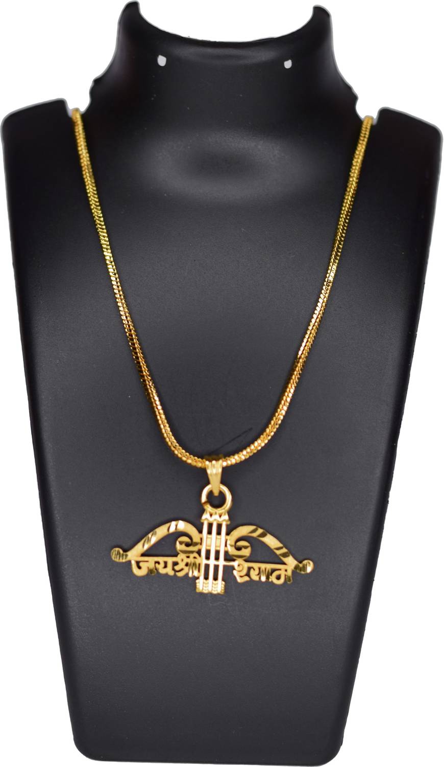Ansh Enterpris Shyam Khatu Symbol Khatu Shyam Pendant Hindu God Gold-plated Crystal Metal Pendant