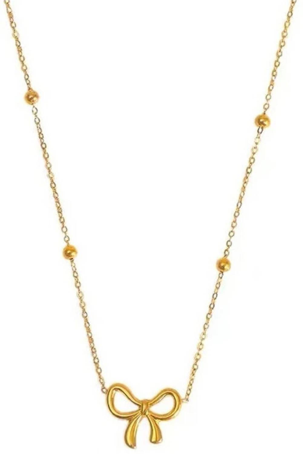 alinora jewels Gold Bow Pendant Necklace - Image 4
