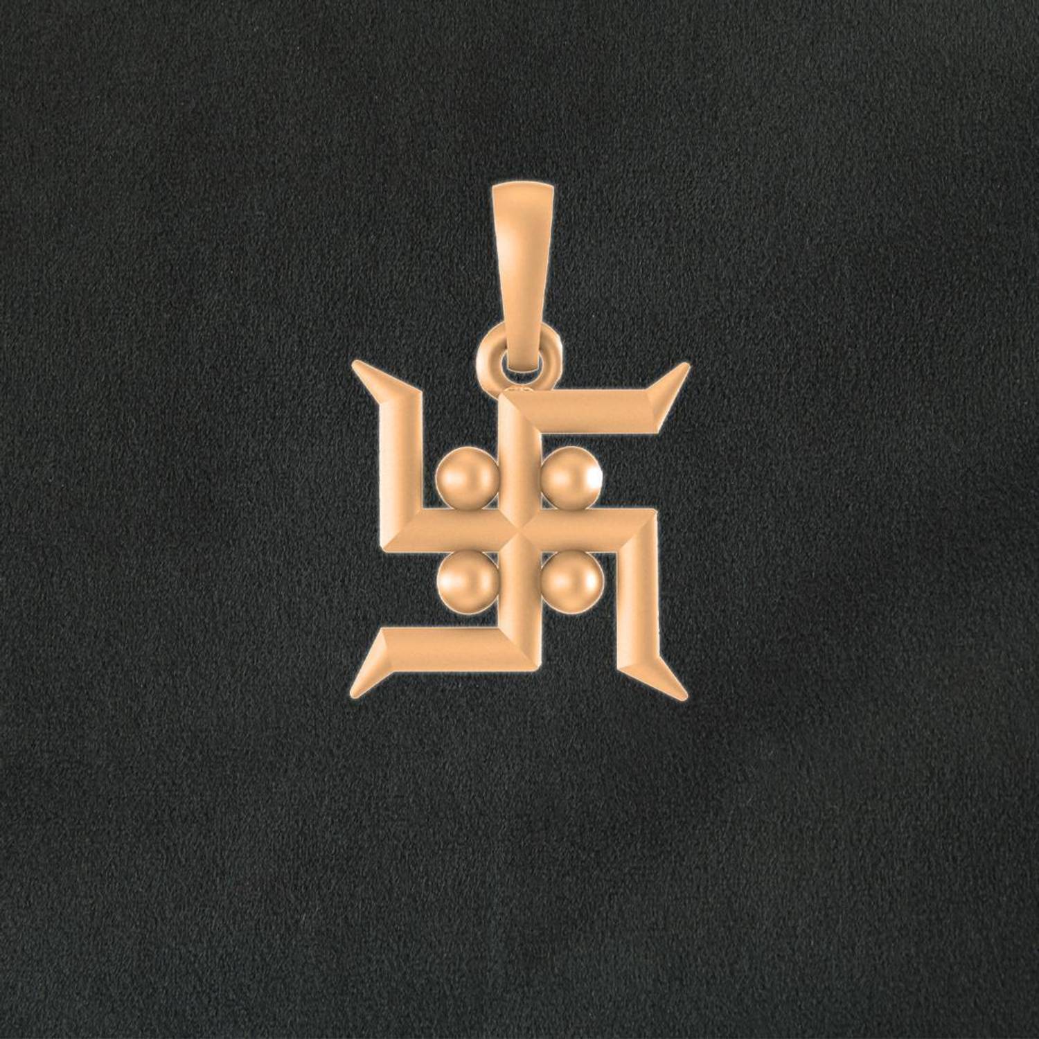 Akshat Sapphire 22CT Gold Plated Silver (92.5% Purity) Spiritual Swastik Symbol Pendant For Kids Gold-plated Sterling Silver Pendant