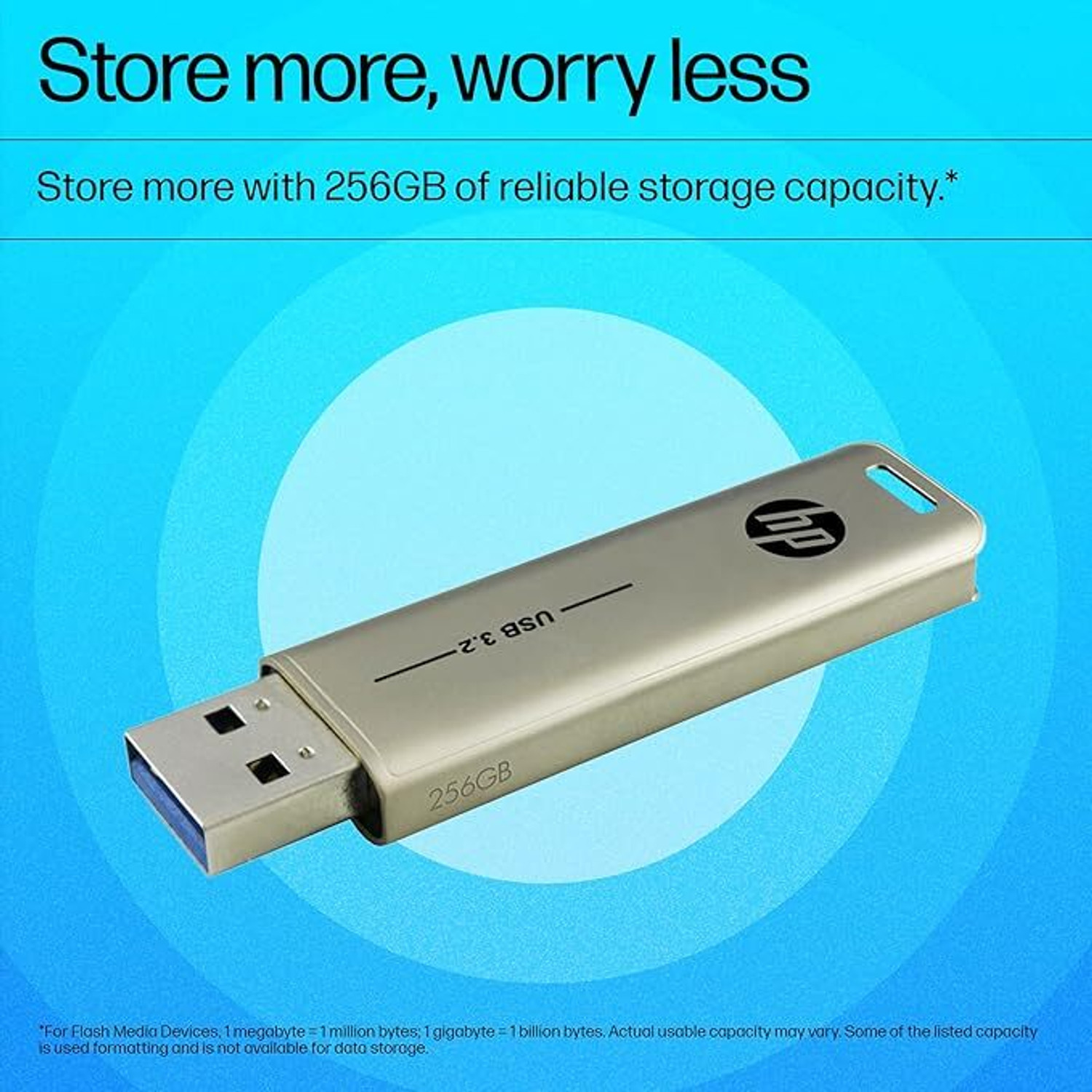Image of HP 796w 256GB USB 3.2 Flash Drive 256 GB Pen Drive Compatible with Laptop USB 3.2 Metal Case