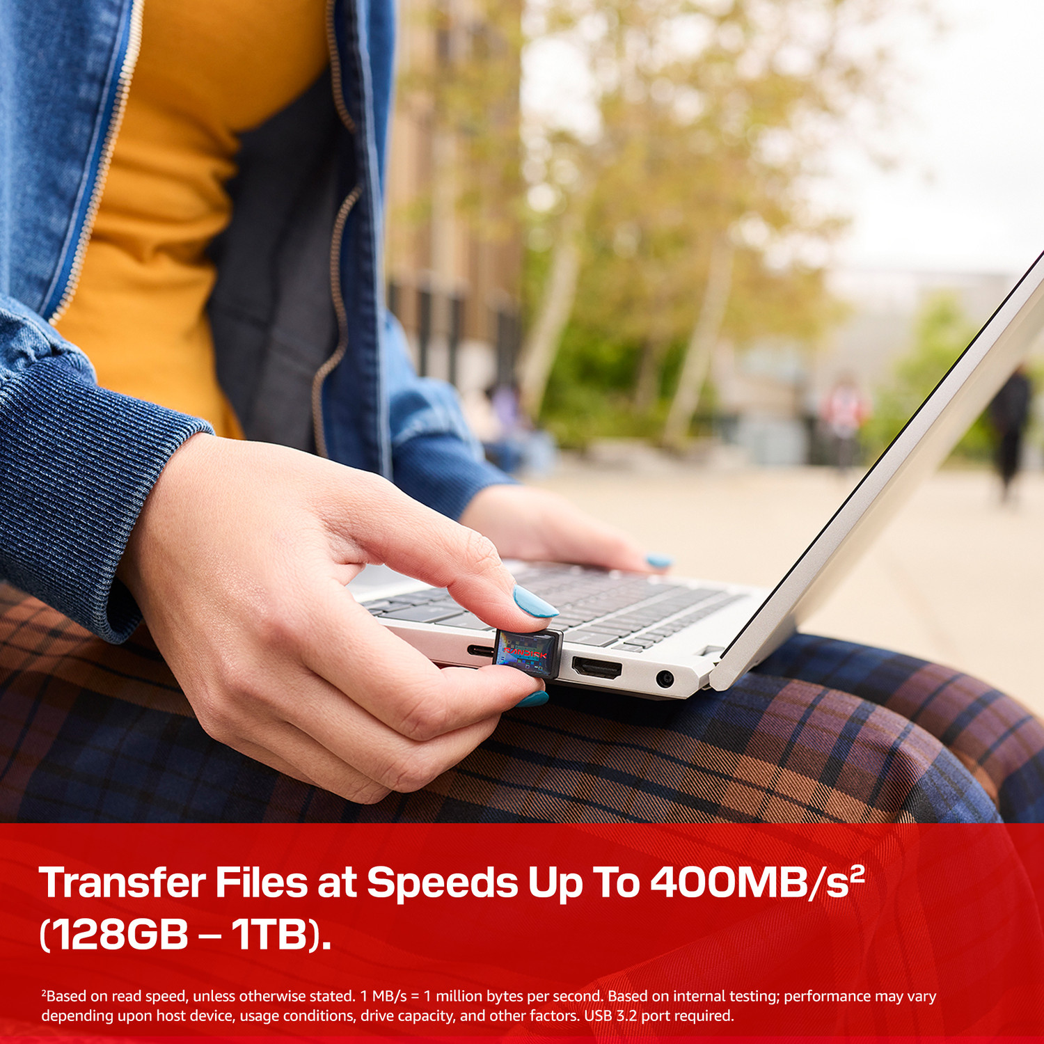 Image of SanDisk Extreme Fit 64 GB OTG Drive Compatible with Desktop Computer, Laptop, Television, Mobile, Tablet USB 3.2 Plastic Case