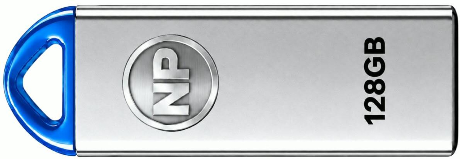 Image of NP 128GB PenDrive USB 128 GB Pen Drive Compatible with Audio Player, Desktop Computer, Gaming Console, Laptop, Mobile, Tablet, Television USB 2.0 Metal Case (Silver)