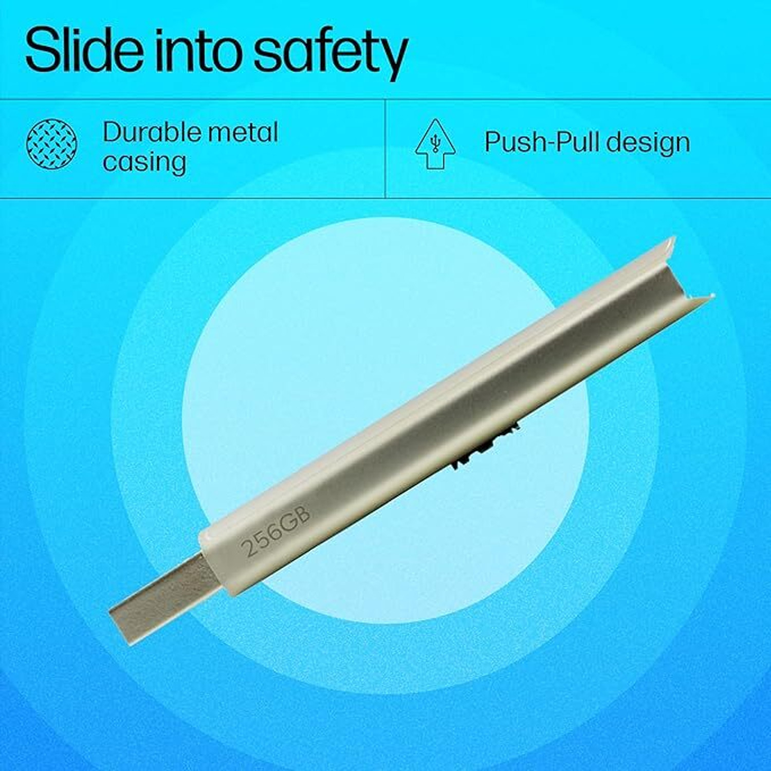 Image of HP 796w 256GB USB 3.2 Flash Drive 256 GB Pen Drive Compatible with Laptop USB 3.2 Metal Case