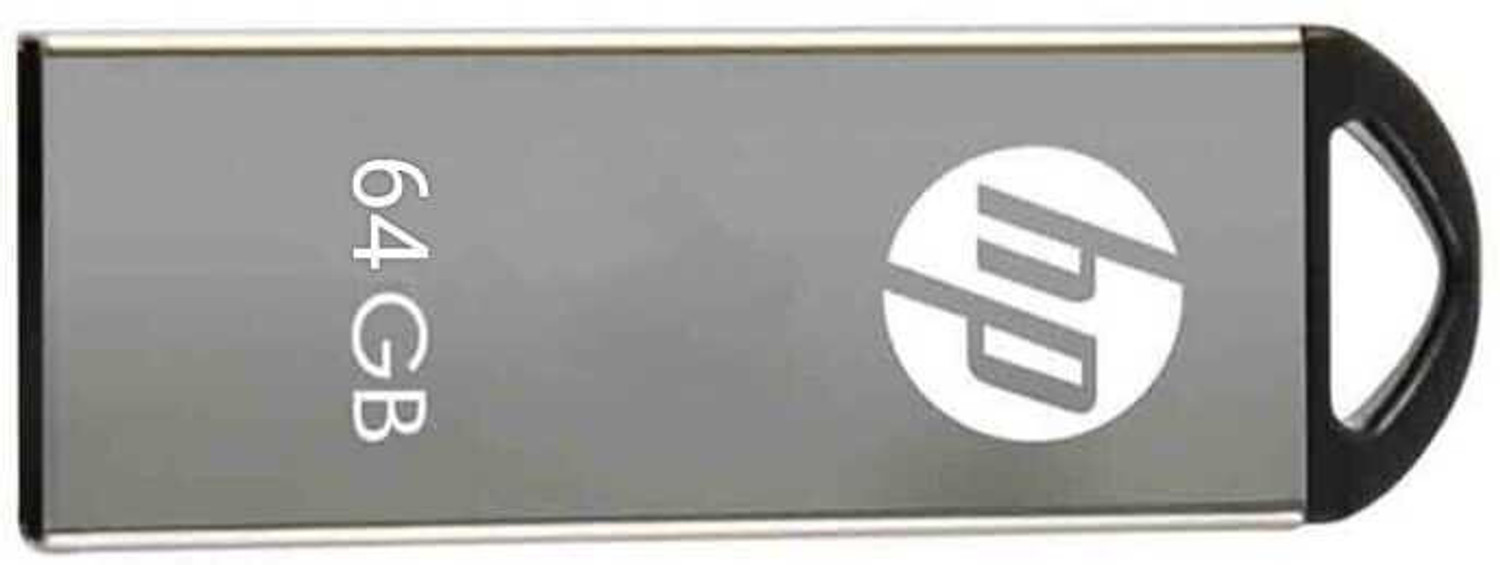 Image of HP V220W 64 GB Pen Drive Compatible with Netbook, Gaming Console, Desktop Computer, Audio Player, Television, Laptop USB 2.0 Metal Case