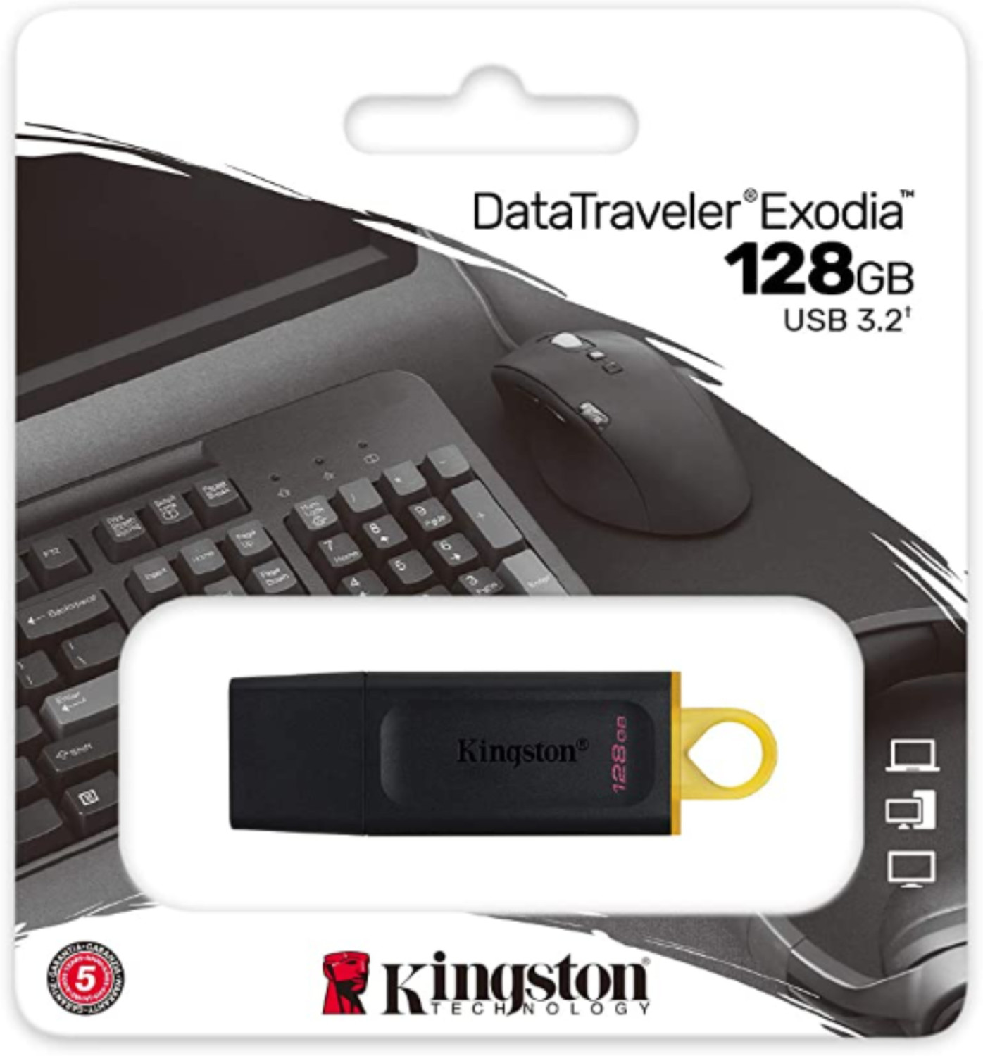 Image of KINGSTON DataTraveler Exodia DTX /128GB USB 3.2 128 GB Pen Drive Compatible with Audio Player, Desktop Computer, Laptop, Netbook, Television USB 3.2 Plastic Case