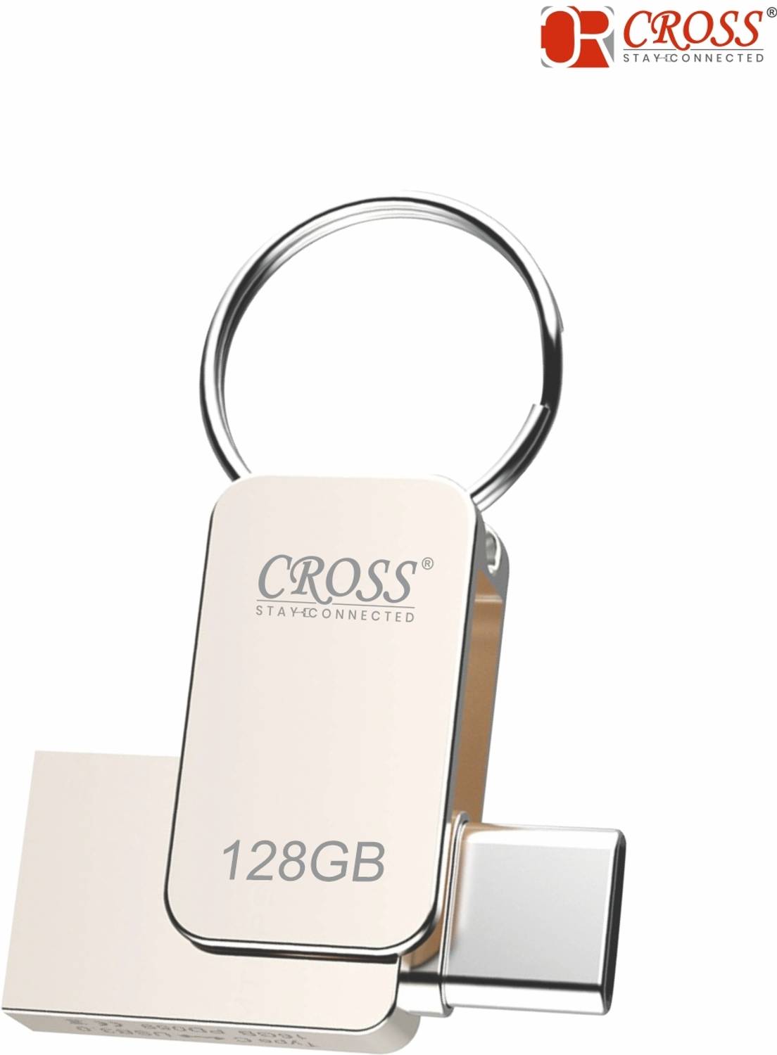 CROSS CR TYPE-C OTG PENDRIVE 128GB 128 GB Pen Drive Compatible with Audio Player, Desktop Computer, Gaming Console, Laptop, Mobile, Tablet, Television USB 3.0 Metal Case