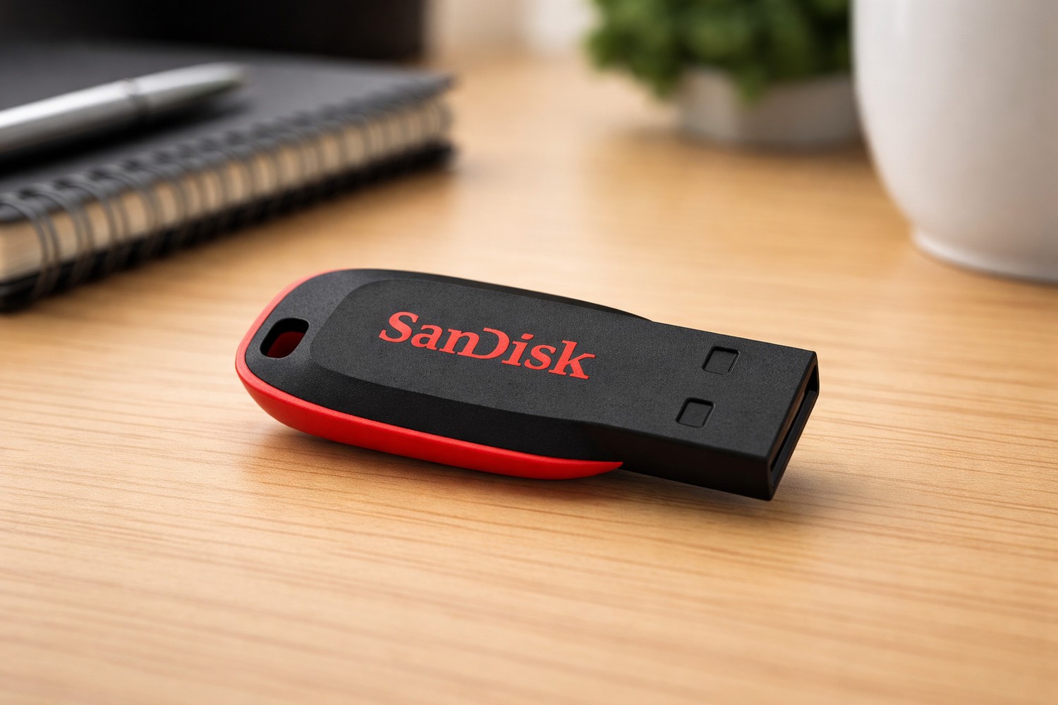 Image of SanDisk Cruze Blade SDCZ50-032G 32 GB Pen Drive Compatible with Desktop Computer, Laptop, Television, Audio Player USB 2.0 Plastic Case