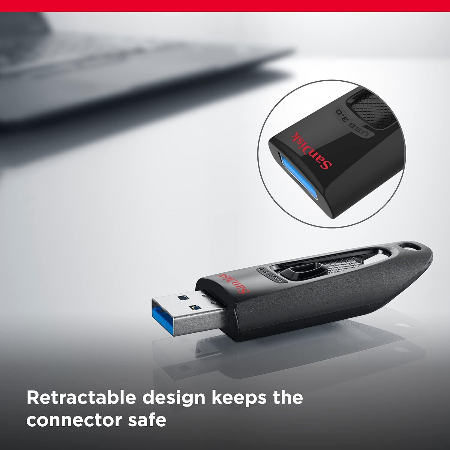 Image of SanDisk Ultra 64 GB USB 3.0 Pen Drive, Flash Drive, Upto 130MB /s R, Pendrive, Black, 64 GB Pen Drive Compatible with Desktop Computer, Mobile, Laptop USB 3.0 Plastic Case