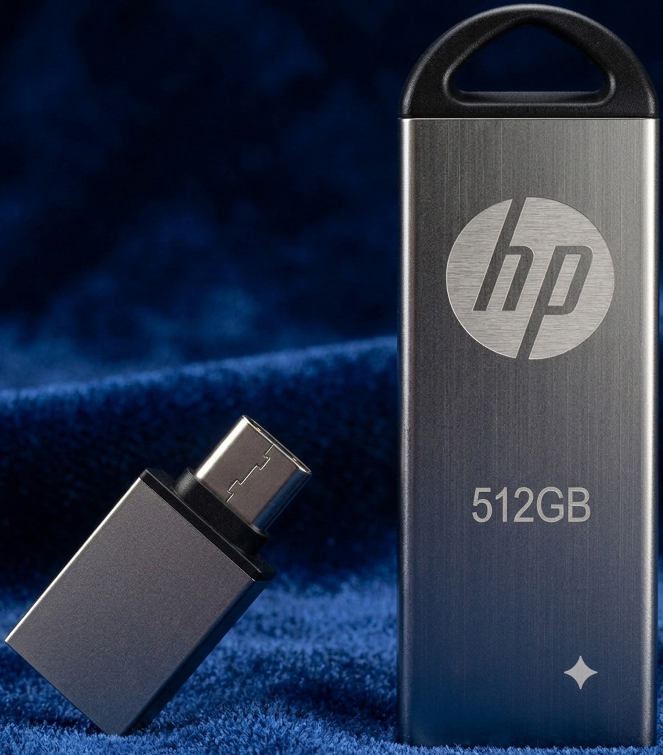 Image of HP W220z-512GB C OTG 512 GB Pen Drive Compatible with Audio Player, Desktop Computer, Gaming Console, Laptop USB 2.0, USB 3.0 Metal Case