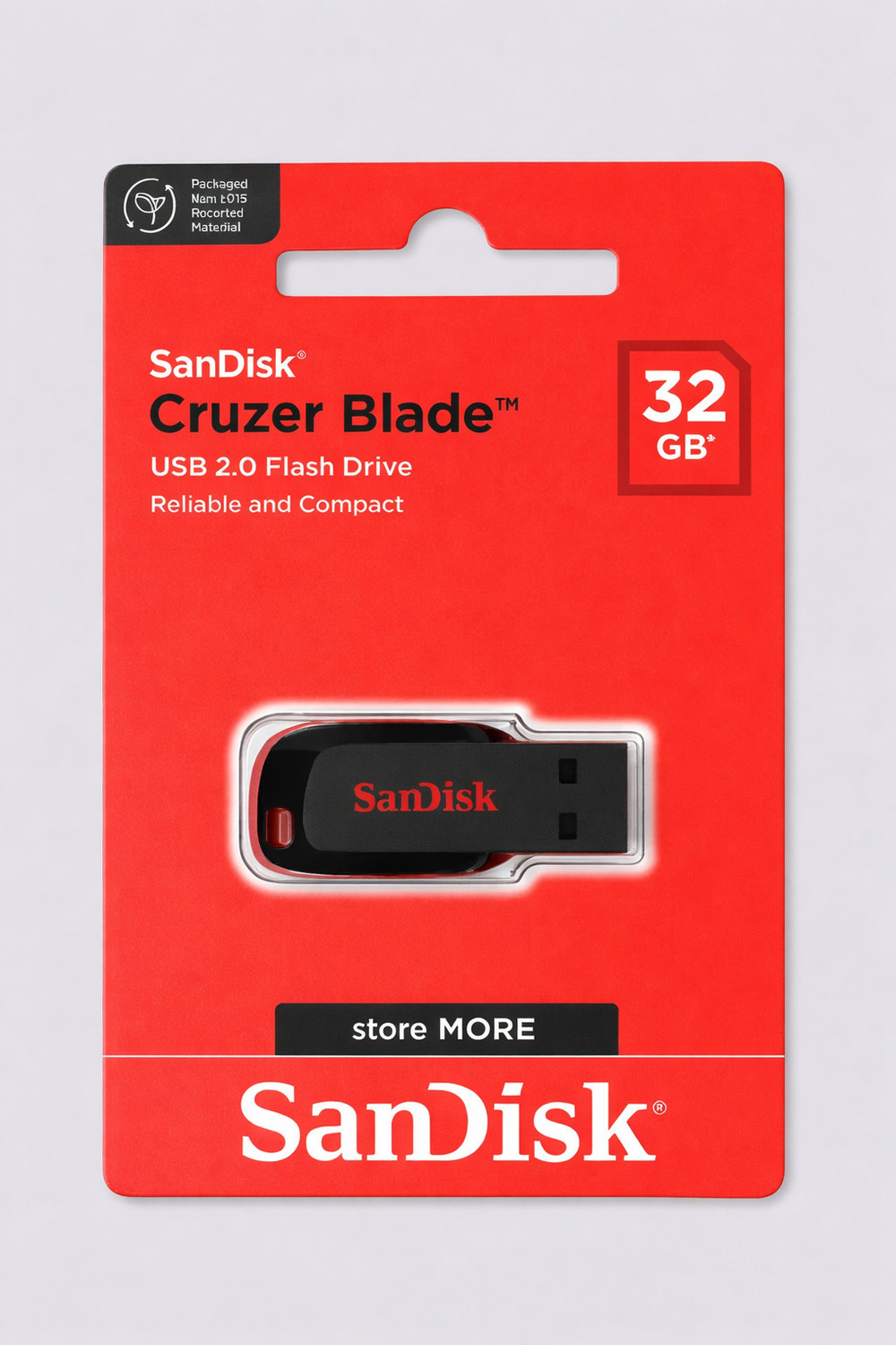 Image of SanDisk Cruze Blade SDCZ50-032G 32 GB Pen Drive Compatible with Desktop Computer, Laptop, Television, Audio Player USB 2.0 Plastic Case