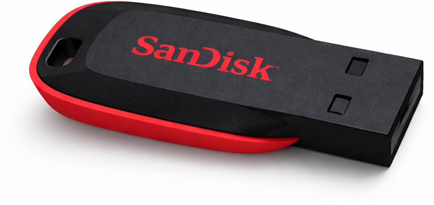 Image of SanDisk Cruze Blade SDCZ50-032G 32 GB Pen Drive Compatible with Desktop Computer, Laptop, Television, Audio Player USB 2.0 Plastic Case