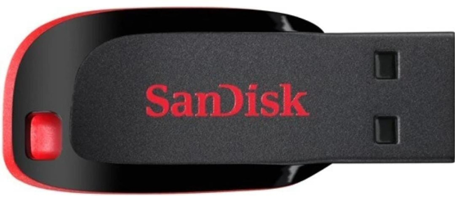 Image of SanDisk Cruze Blade 64 GB 64 GB Pen Drive Compatible with Desktop Computer, Laptop, Television USB 2.0 Plastic Case