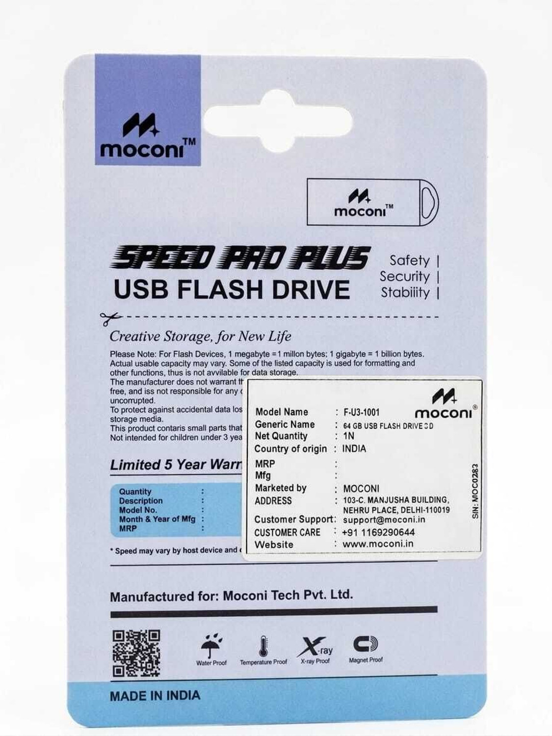 Image of MOCONI F-U3-1001 64 GB Pen Drive Compatible with Desktop Computer, Laptop, Mobile, Tablet, Television USB 3.0 Metal Case