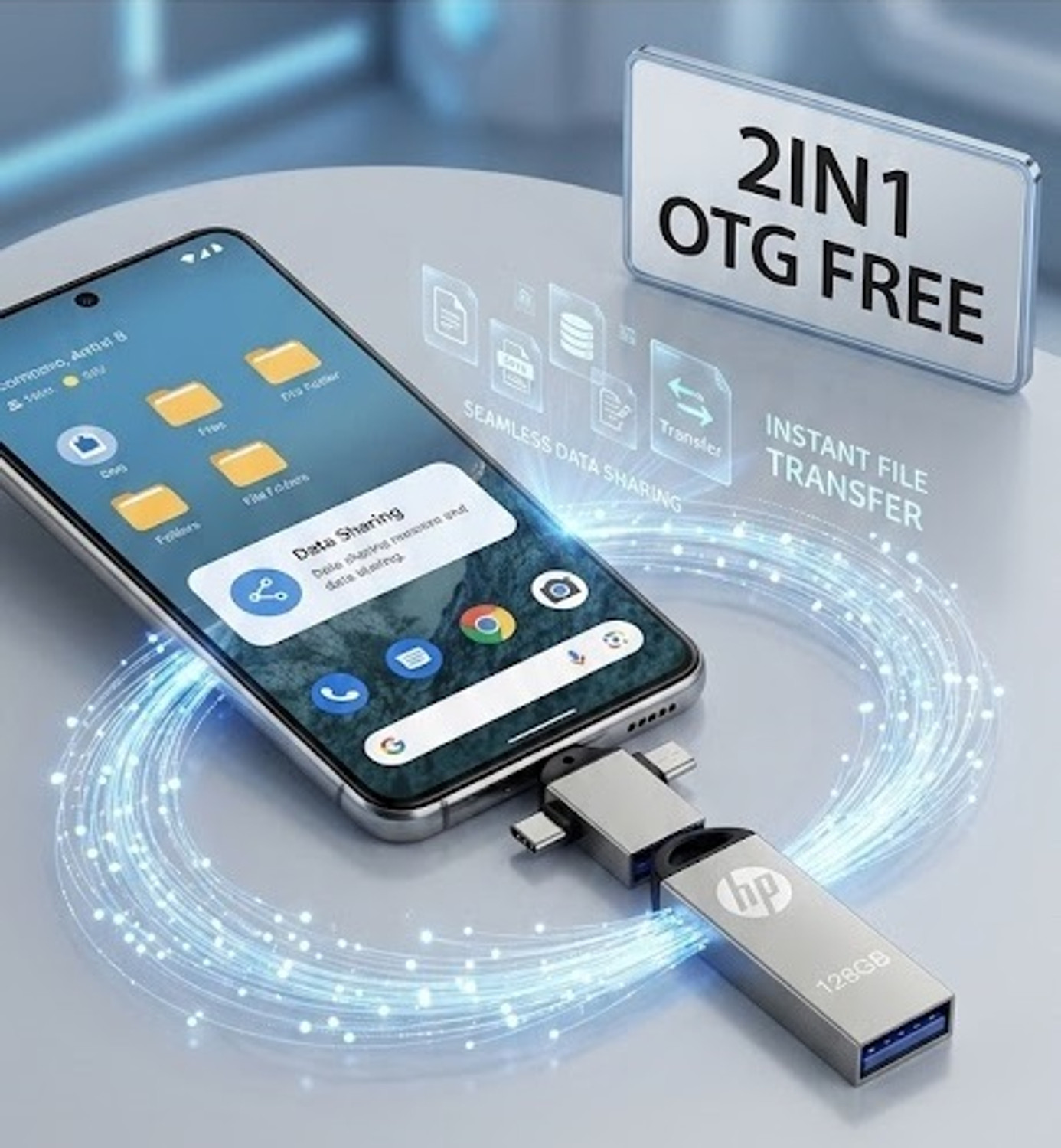 Image of HP 128 GB Pen Drive V220w LR 128 GB Pen Drive Compatible with Audio Player, Desktop Computer, Gaming Console, Laptop, Mobile, Netbook, Tablet, Television USB 2.0 Metal Case