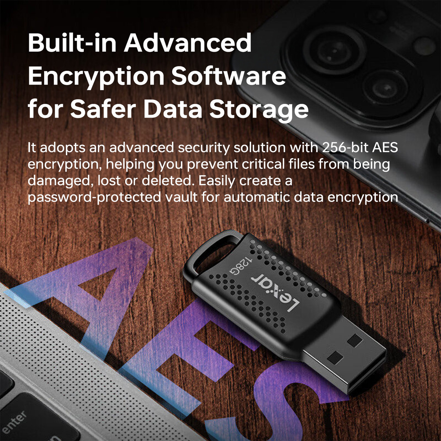 Image of Lexar JumpDrive V400 128GB USB 3.2 Gen 1 Flash Drive (Up to 100MB /s) 128 GB Pen Drive Compatible with Desktop Computer, Mobile USB 3.2 Plastic Case