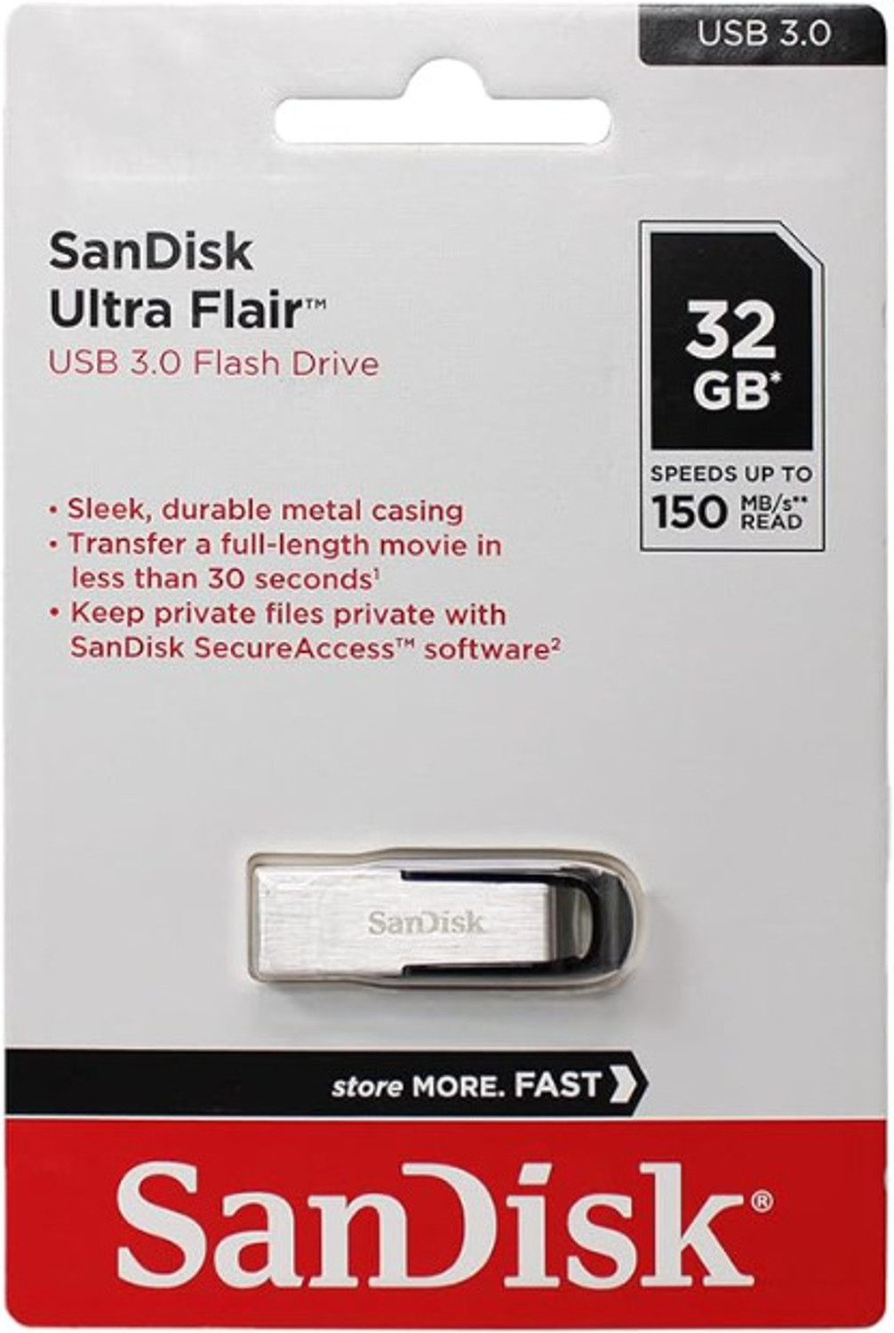 Image of SanDisk Ultra Flair 128GB,USB 3.0 Flash drive,Upto 150mb /s Read , Pendrive Metal 128 GB Pen Drive Compatible with Desktop Computer, Mobile, Laptop USB 3.0 Metal Case