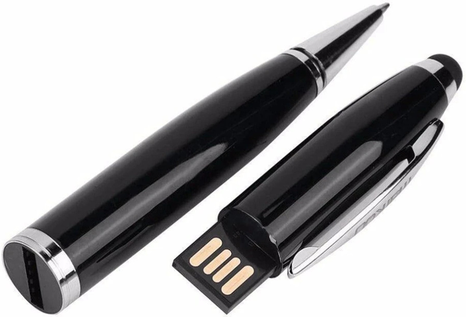 Image of Nexshop Genuine Z Black Pen Style Flash Drive USB Hidden Connector 32 GB Pen Drive Compatible with Gaming Console, Desktop Computer, Tablet, Audio Player, Television, Laptop USB 2.0 Metal Case