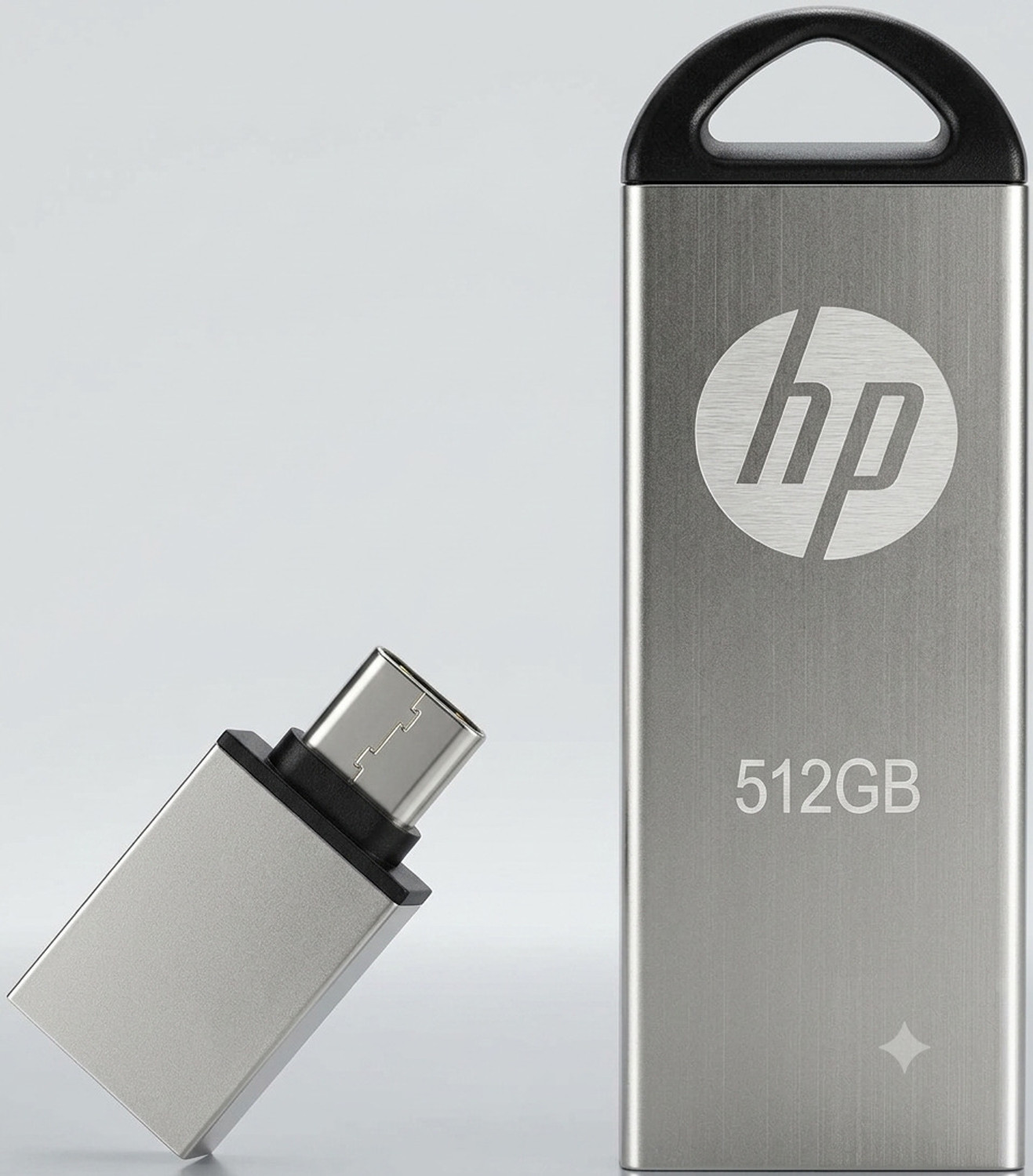 Image of HP W220z-512GB C OTG 512 GB Pen Drive Compatible with Audio Player, Desktop Computer, Gaming Console, Laptop USB 2.0, USB 3.0 Metal Case