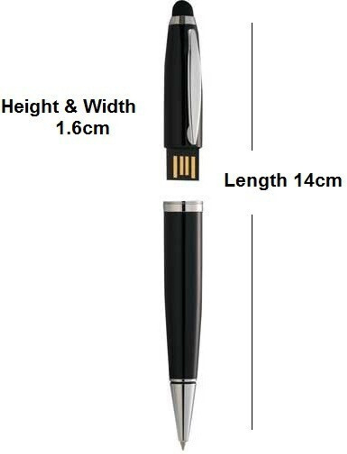 Image of Nexshop Genuine Z Black Pen Style Flash Drive USB Hidden Connector 32 GB Pen Drive Compatible with Gaming Console, Desktop Computer, Tablet, Audio Player, Television, Laptop USB 2.0 Metal Case