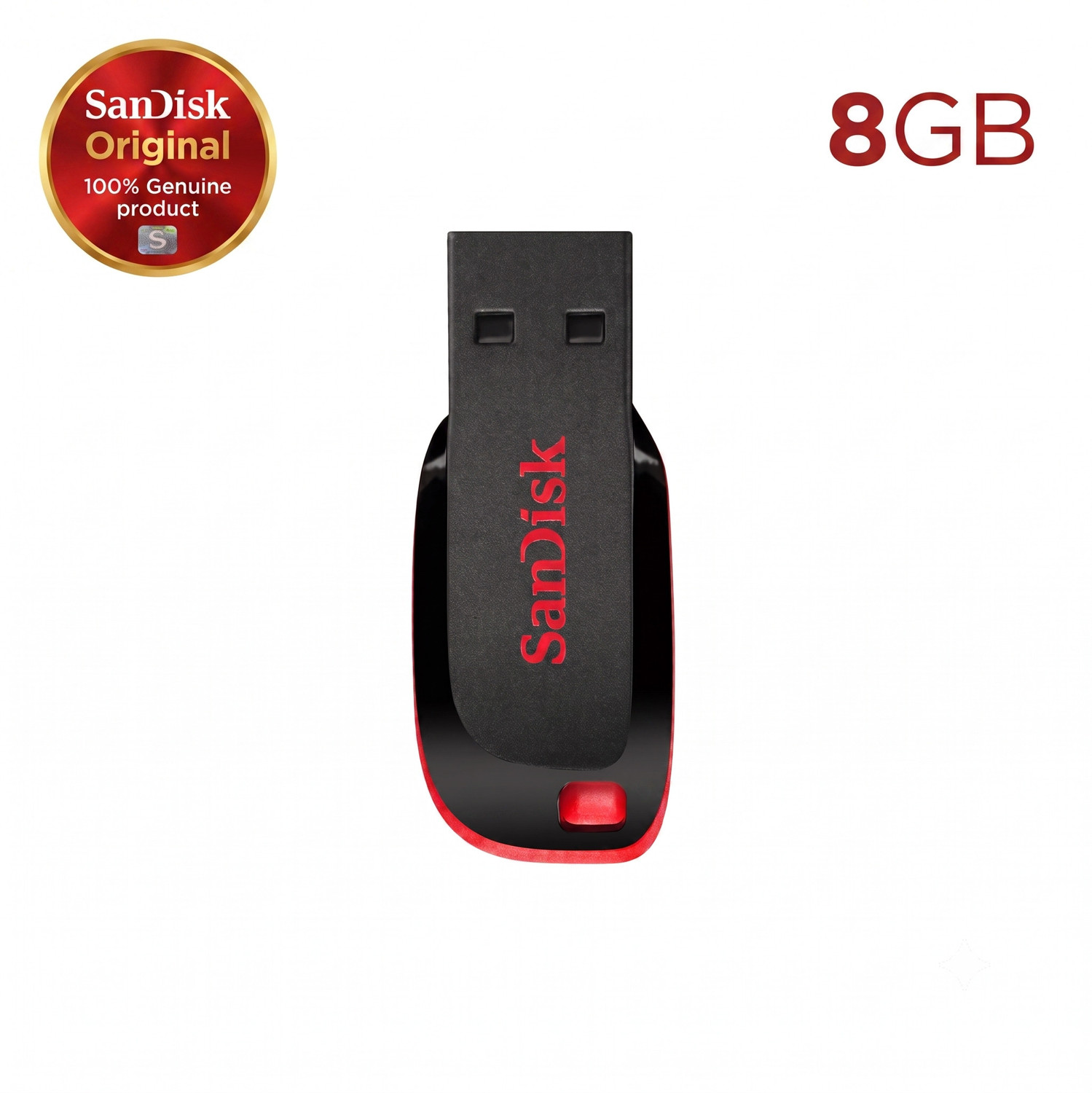 Image of SanDisk 8GB 8 GB Pen Drive Compatible with Audio Player, Desktop Computer, Laptop, Mobile, Netbook, Tablet, Television, Gaming Console USB 2.0 Plastic Case