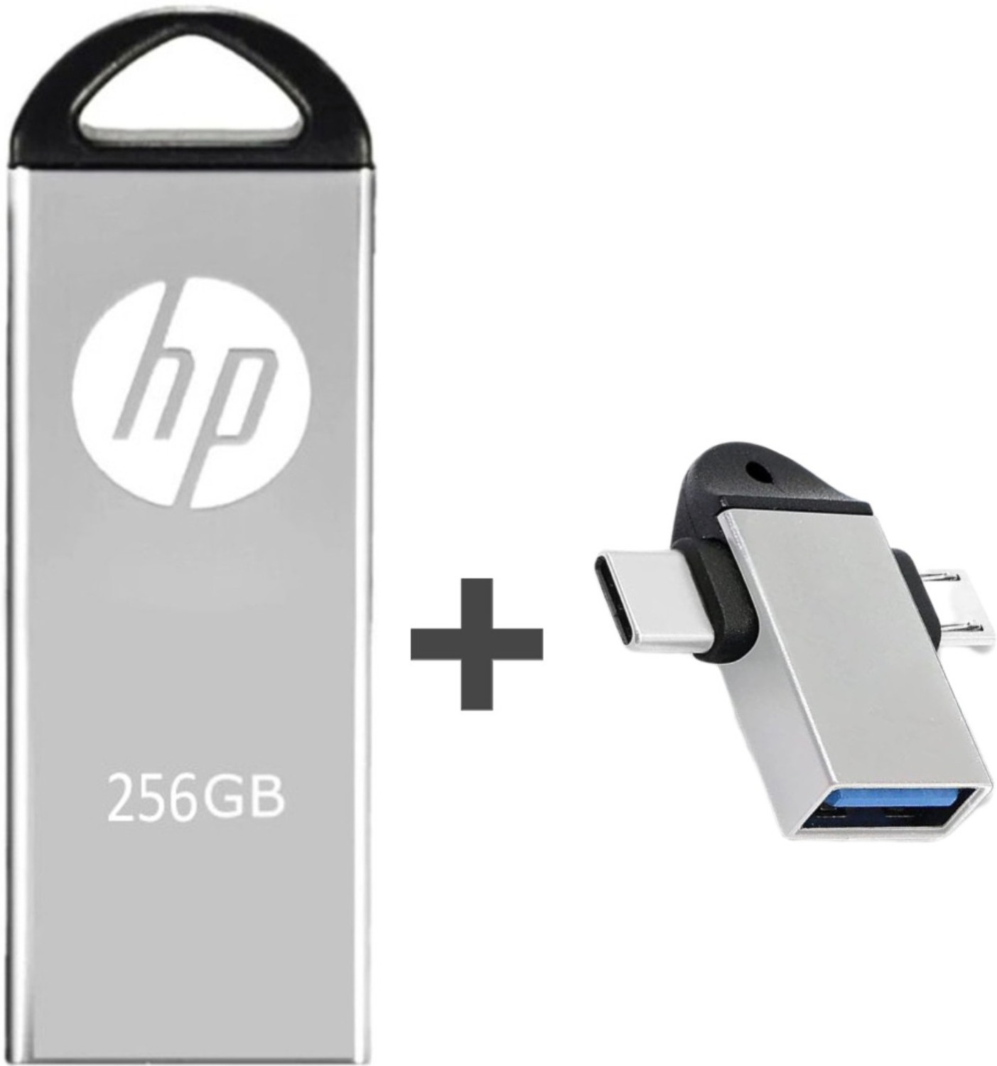 Image of HP x220z 256 GB Pen Drive Compatible with Laptop, Desktop Computer, Mobile, Tablet, Audio Player USB 2.0 Metal Case