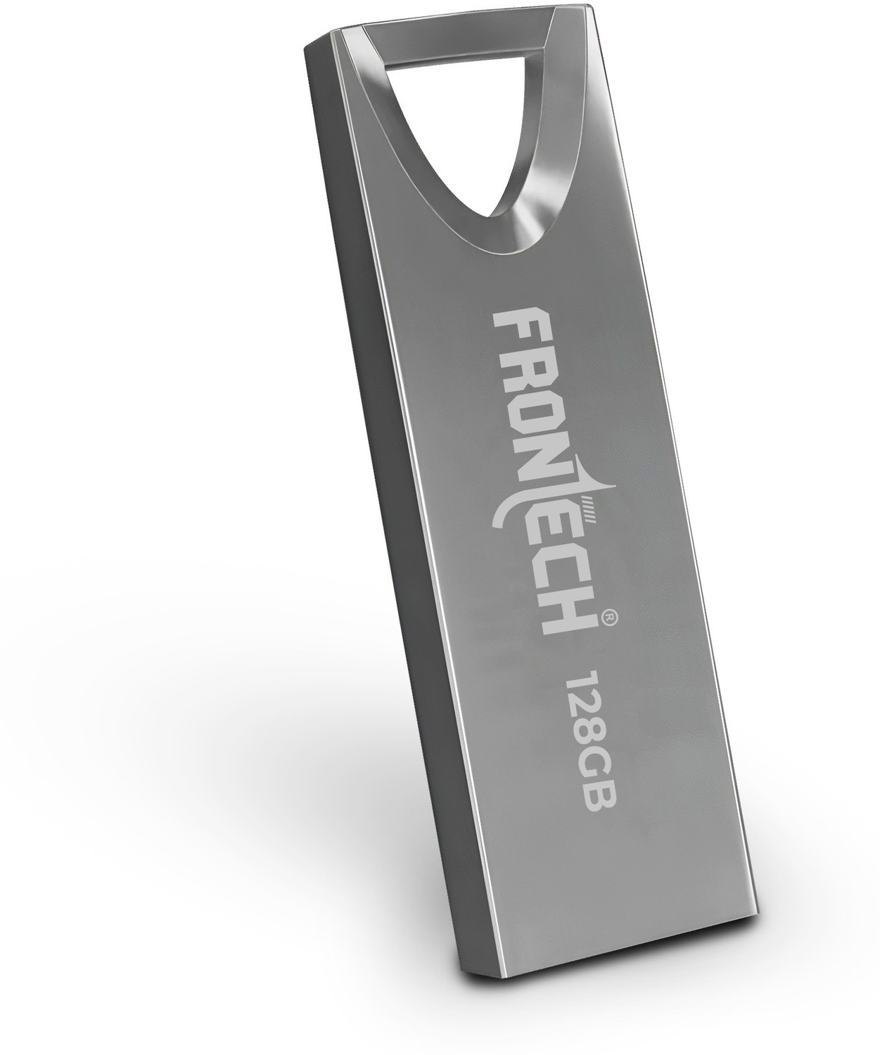 Image of Frontech 2.0 Flash Drive | 480 Mbps | High Speed | Wide Compatibility | Slim & Portable | 128 GB Pen Drive Compatible with Laptop, Desktop Computer USB 2.0 Metal Case (Grey)